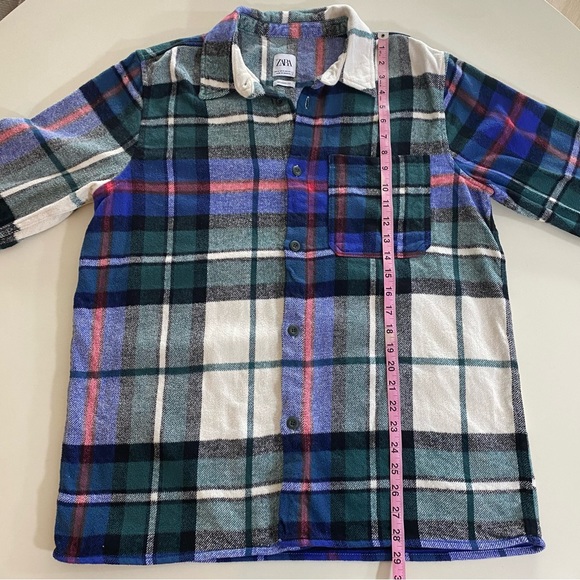 Zara Plaid Flannel Overshirt - Picture 14 of 16